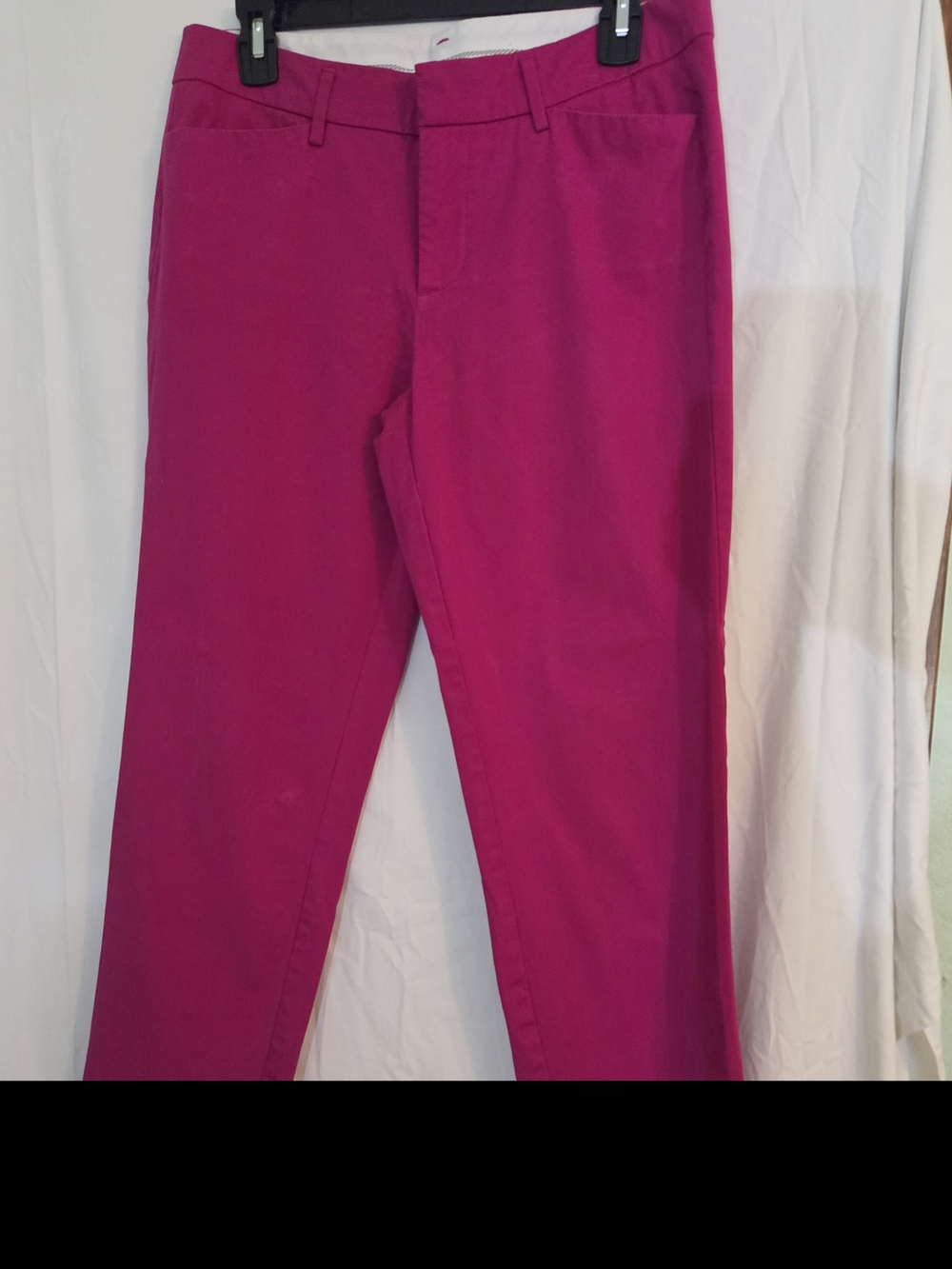 Bright Fuchsia Straight-Leg Pants